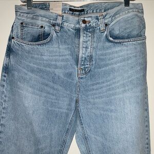 NUDIE SWEDEN SLEEPY SIXTEEN LIGHTSTONE ORGANIC COTTON BUTTON FLY JEANS 36x32 NWT
